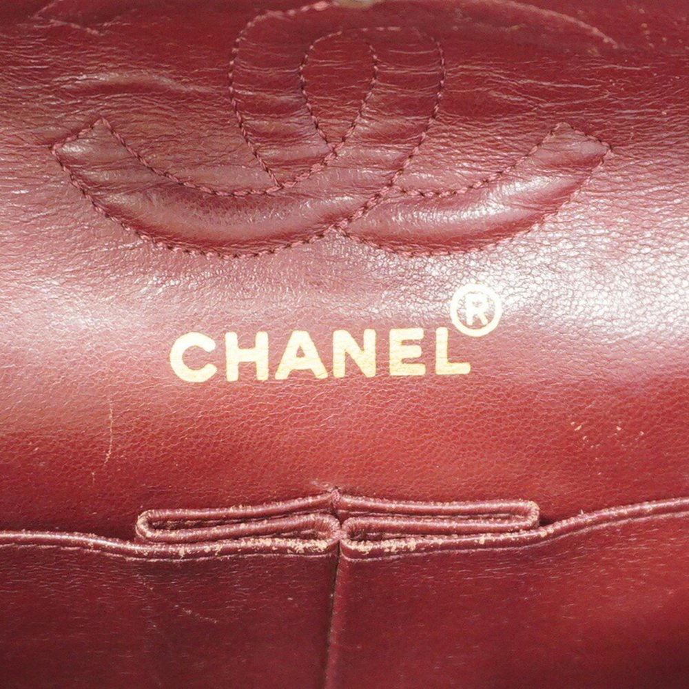 Chanel Shoulder Bag Matelasse W Flap Chain Lambskin Black Women's - Picture 5 of 16